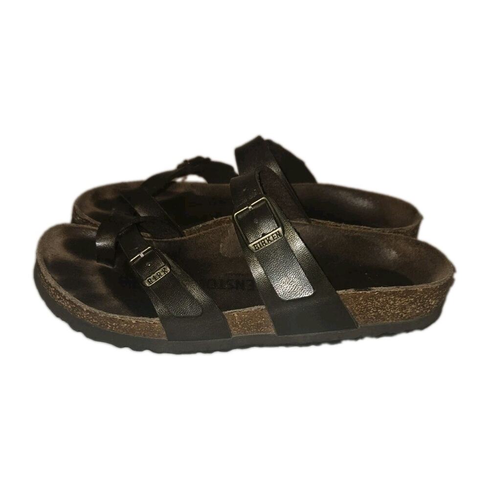 Birkenstock Mayari Metallic Bronze Brown Leather Sandals US 6-6.5 EU 37 Narrow - Picture 4 of 7